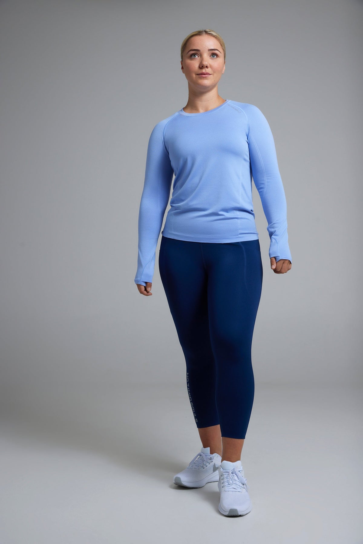 Women's GLIDE360 fitted long sleeve running top in California Sky - product photo 3 of 6