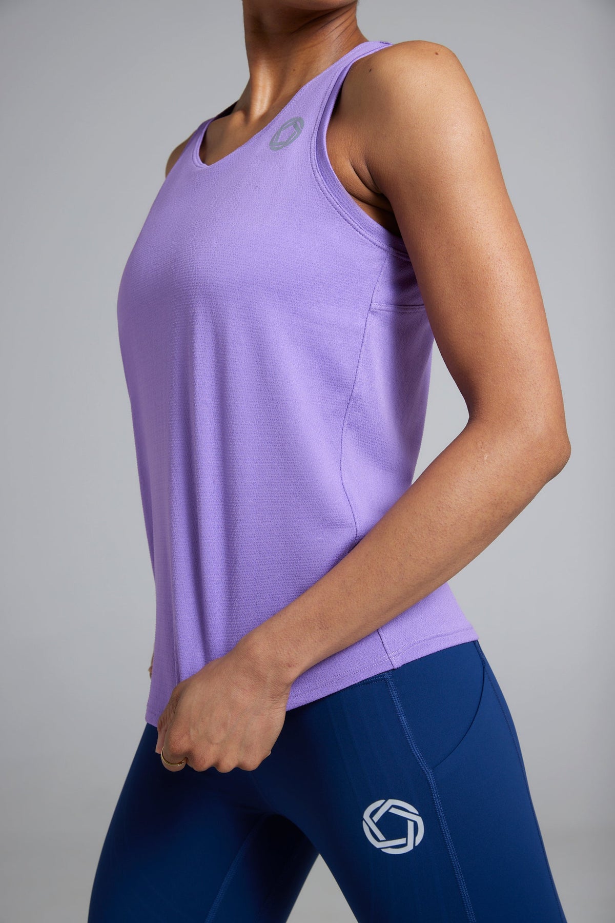 Women's FLOWDRY running tank in Jacaranda Trail - product photo 2 of 6