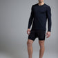 Men's AIRWRAP long sleeve running top in New Black - product photo 2 of 7
