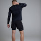 Men's AIRWRAP long sleeve running top in New Black - product photo 3 of 7