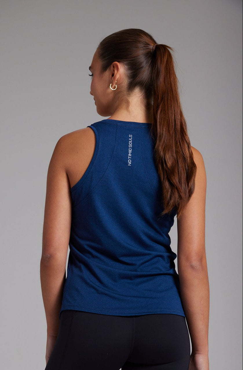 Women's FLOWDRY running tank in Blue Steel - product photo 8 of 11