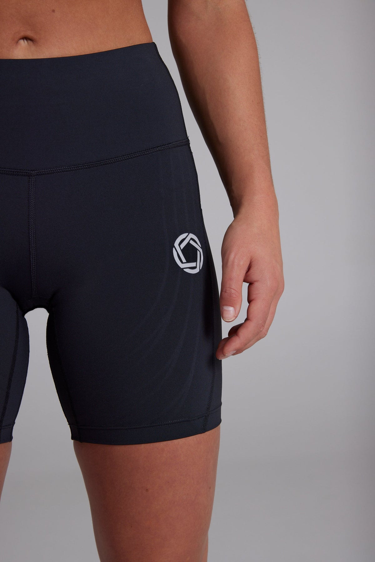 Women's POWERSENSE compression running shorts in New Black - product photo 6 of 7