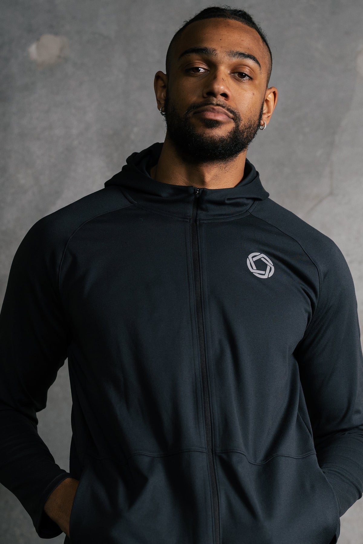 Men's tech hoodie in New Black - product photo 1 of 6