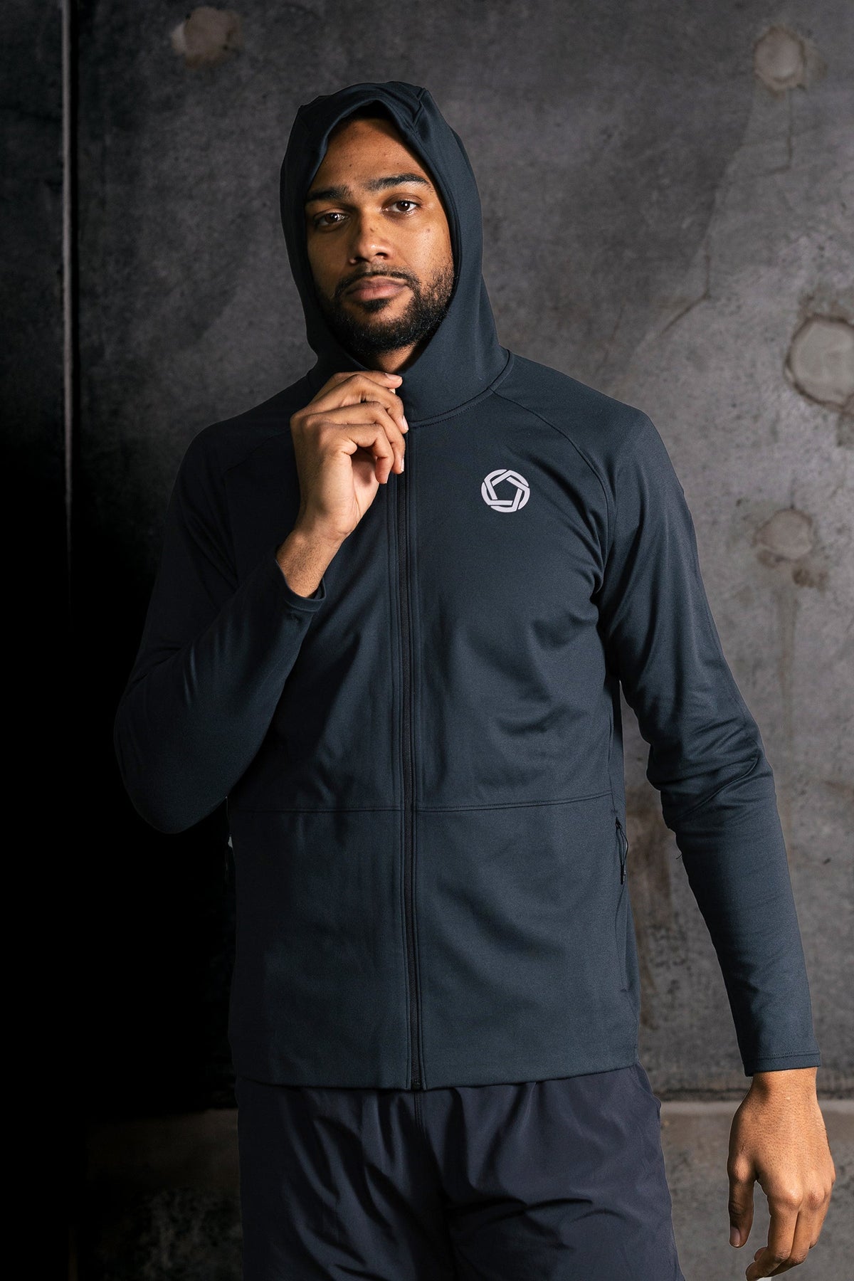 Men's tech hoodie in New Black - product photo 5 of 6