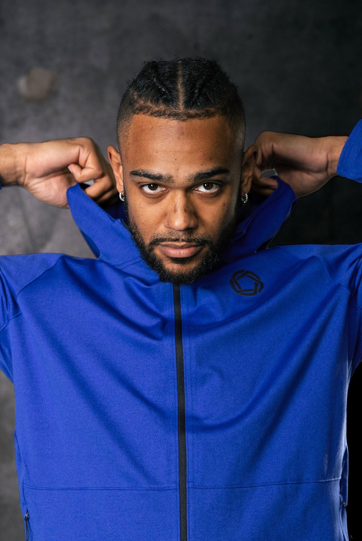 Men's tech hoodie in Pacific Ocean Blue - product photo 1 of 6
