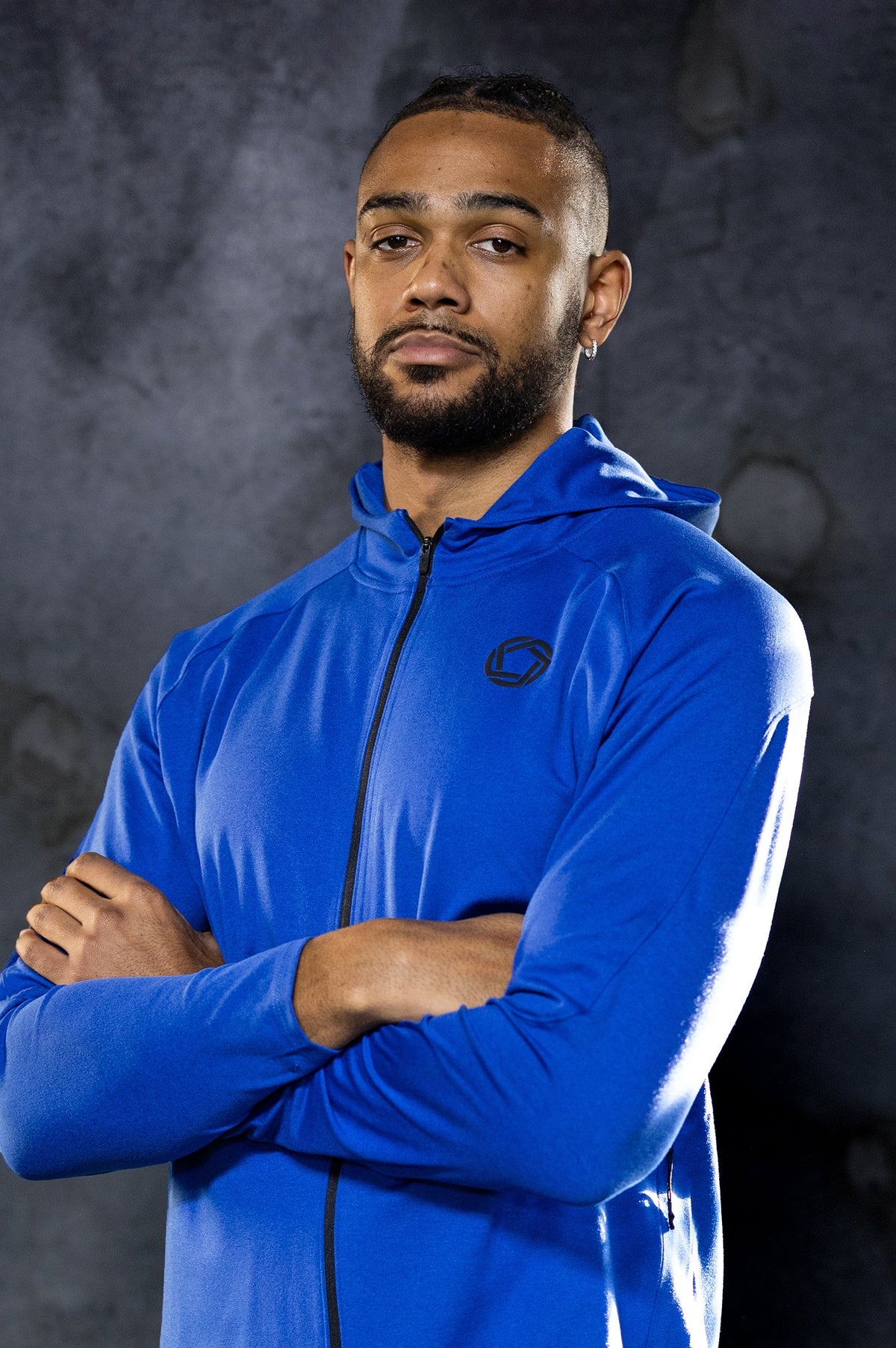 Men's tech hoodie in Pacific Ocean Blue - product photo 6 of 6