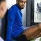 Men's AIRWRAP 1/4 zip running top in Pacific Ocean Blue - product photo 5 of 6