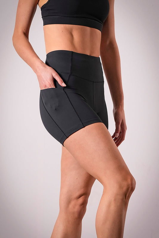 Women's BODYSENSE 2.0 5-inch running shorts in New Black - product photo 1 of 4