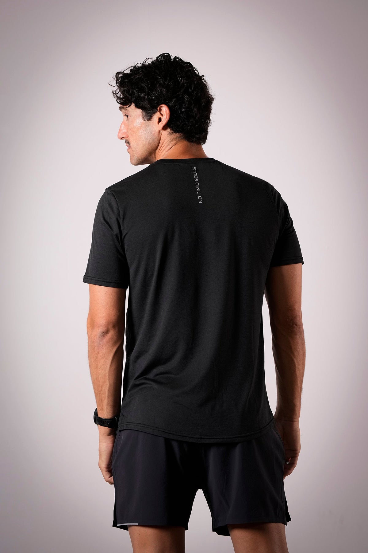 Men's FLOWDRY Tempo running top in New Black - product photo 2 of 4