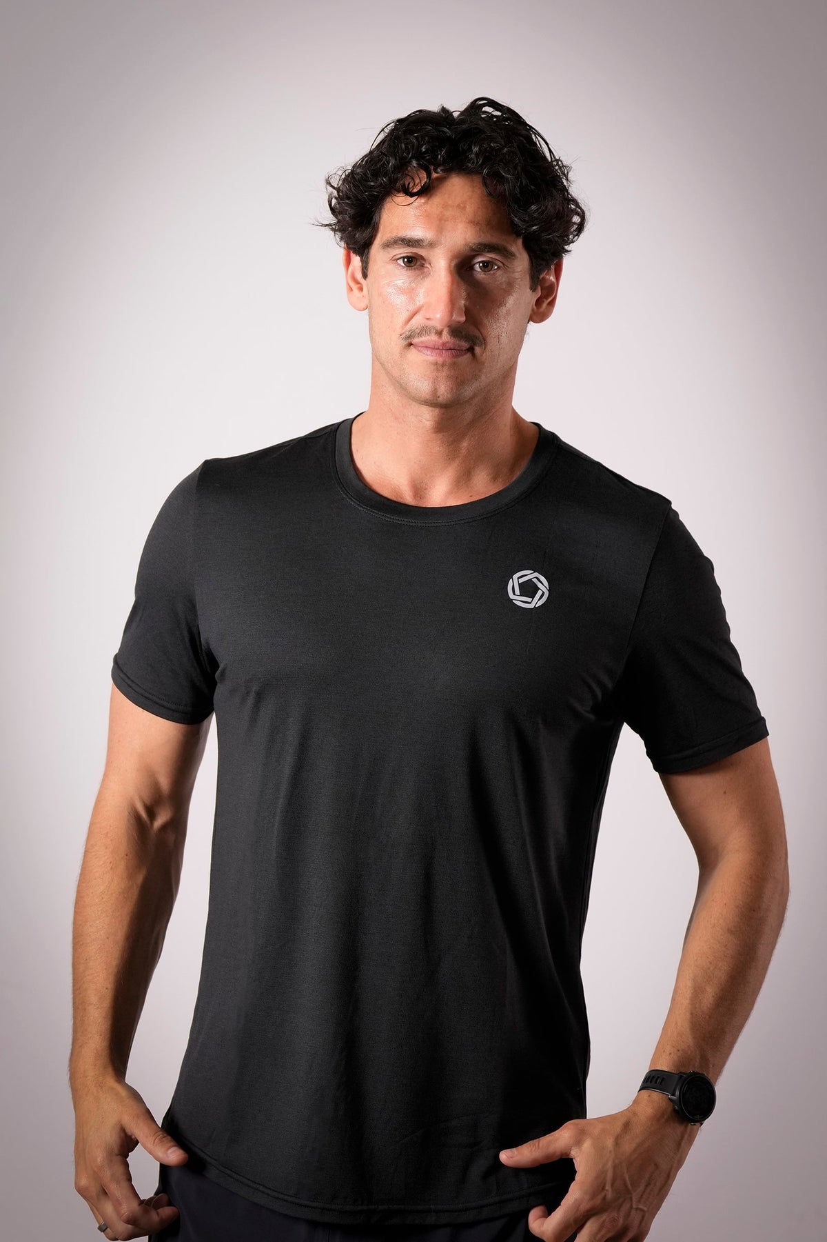Men's FLOWDRY Tempo running top in New Black - product photo 3 of 4