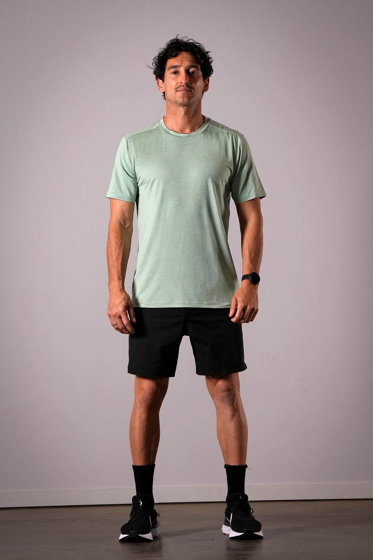 Men's Performance Luxe training top in Sea Foam Green - product photo 2 of 4
