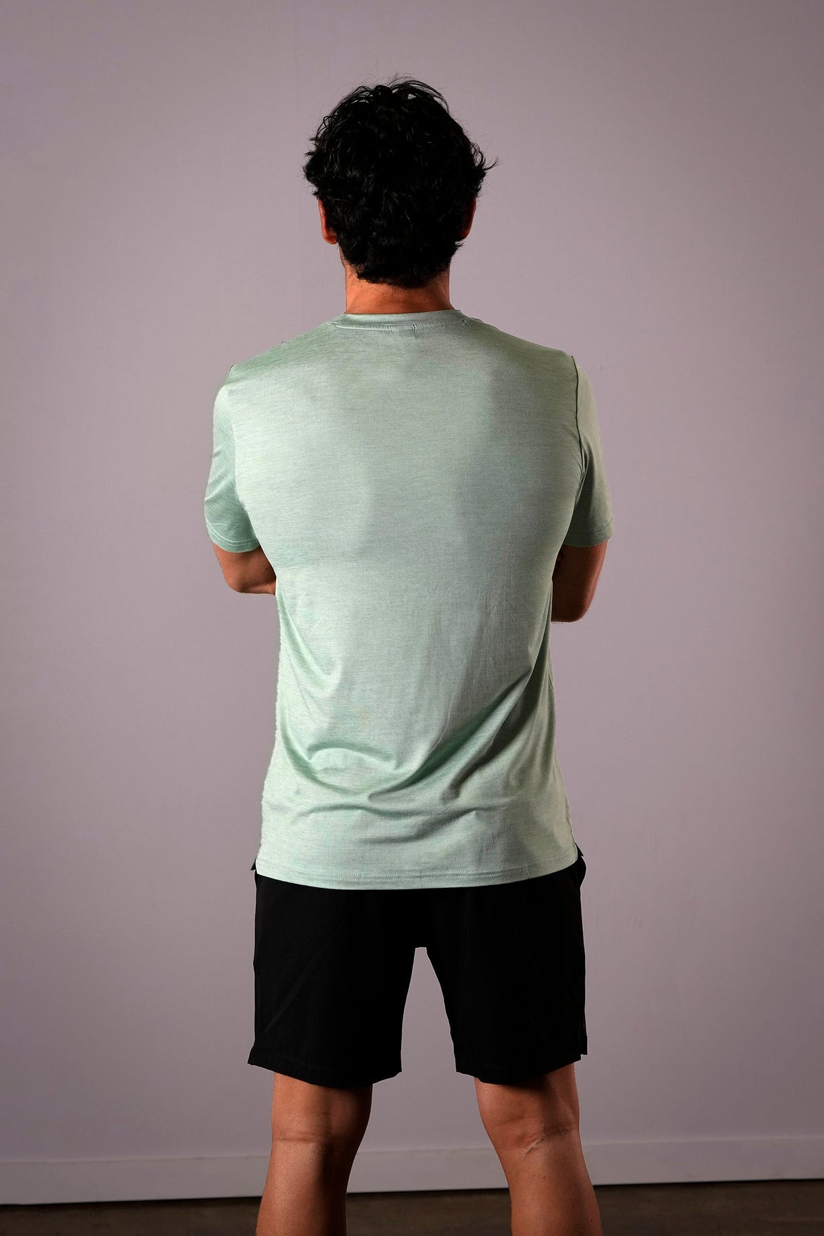 Men's Performance Luxe training top in Sea Foam Green - product photo 4 of 4