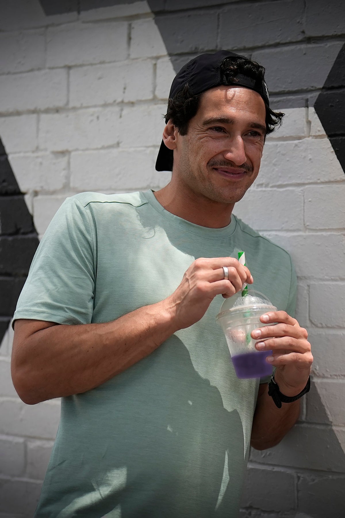 Men's Performance Luxe training top in Sea Foam Green - product photo 1 of 4