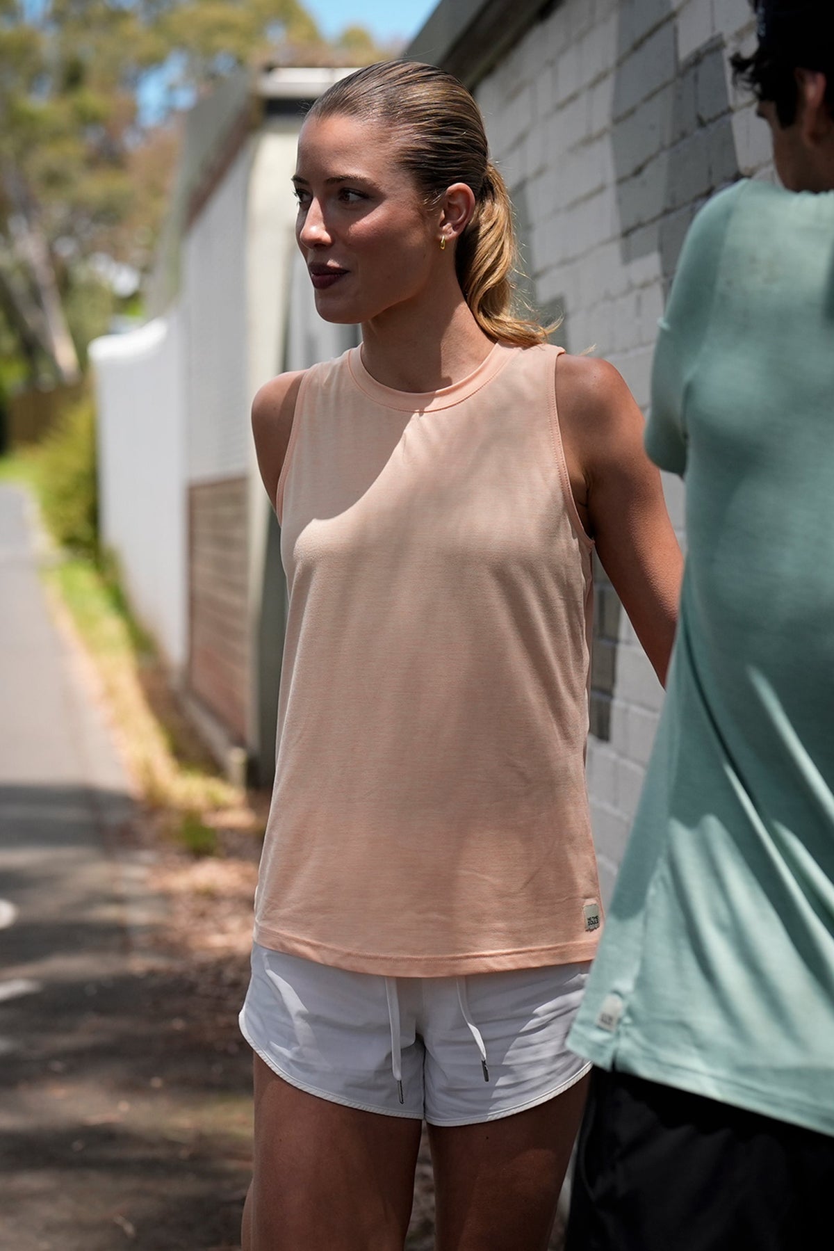 Women's Active Luxe training tank in Peach Crush - product photo 2 of 4