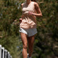 Women's EVERYWEAR 4-inch lined running shorts in Iceberg White - product photo 2 of 4