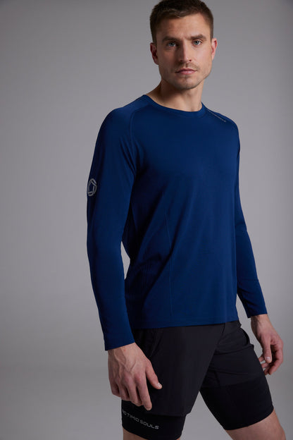 Men's GLIDE360 long sleeve running top in United in Navy - product photo 1 of 6