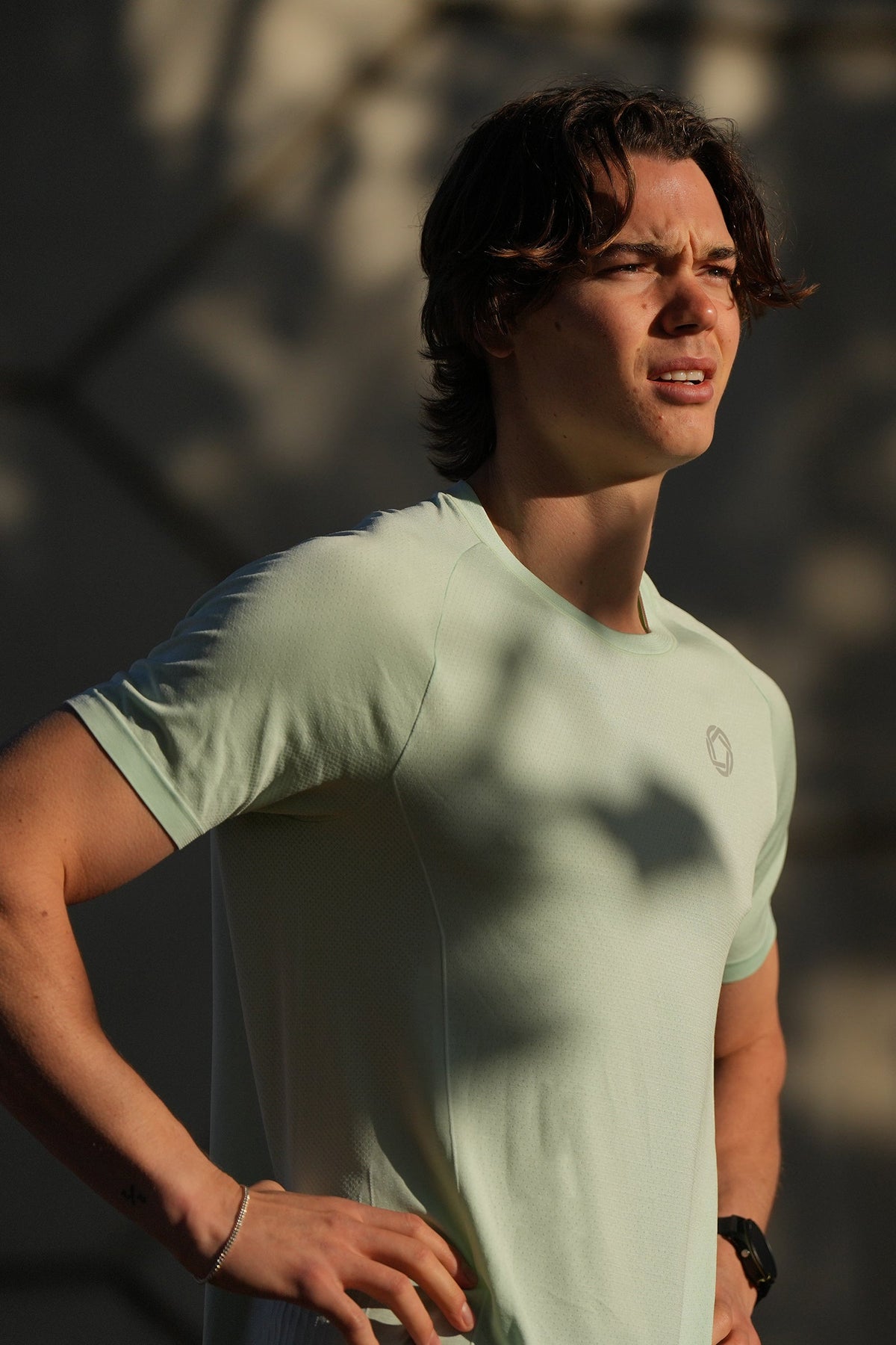 Men's GLIDE360 running top (logo) in Cool Mint - product photo 3 of 4