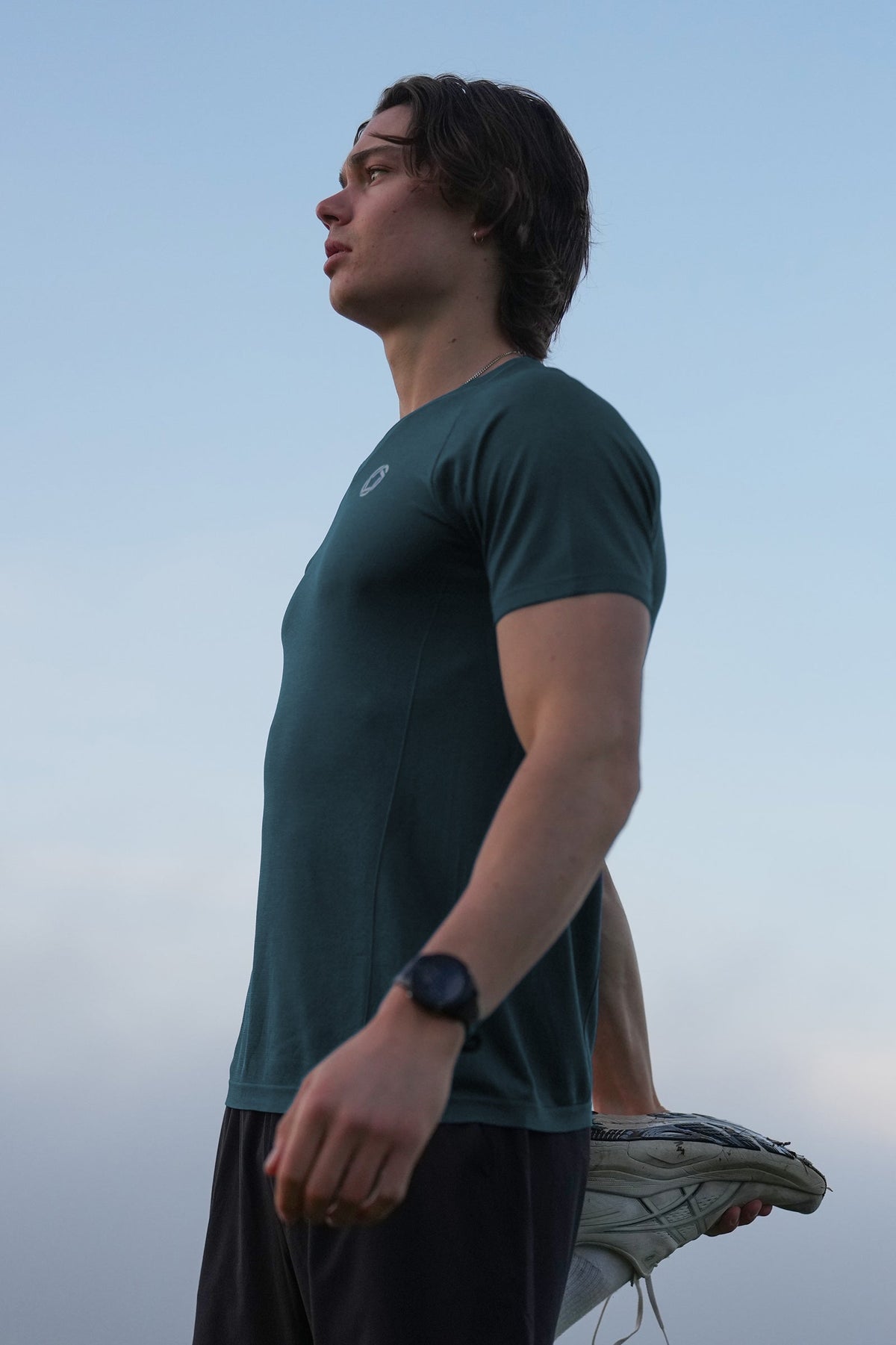 Men's GLIDE360 running top (logo) in Big Sur Teal - product photo 2 of 4