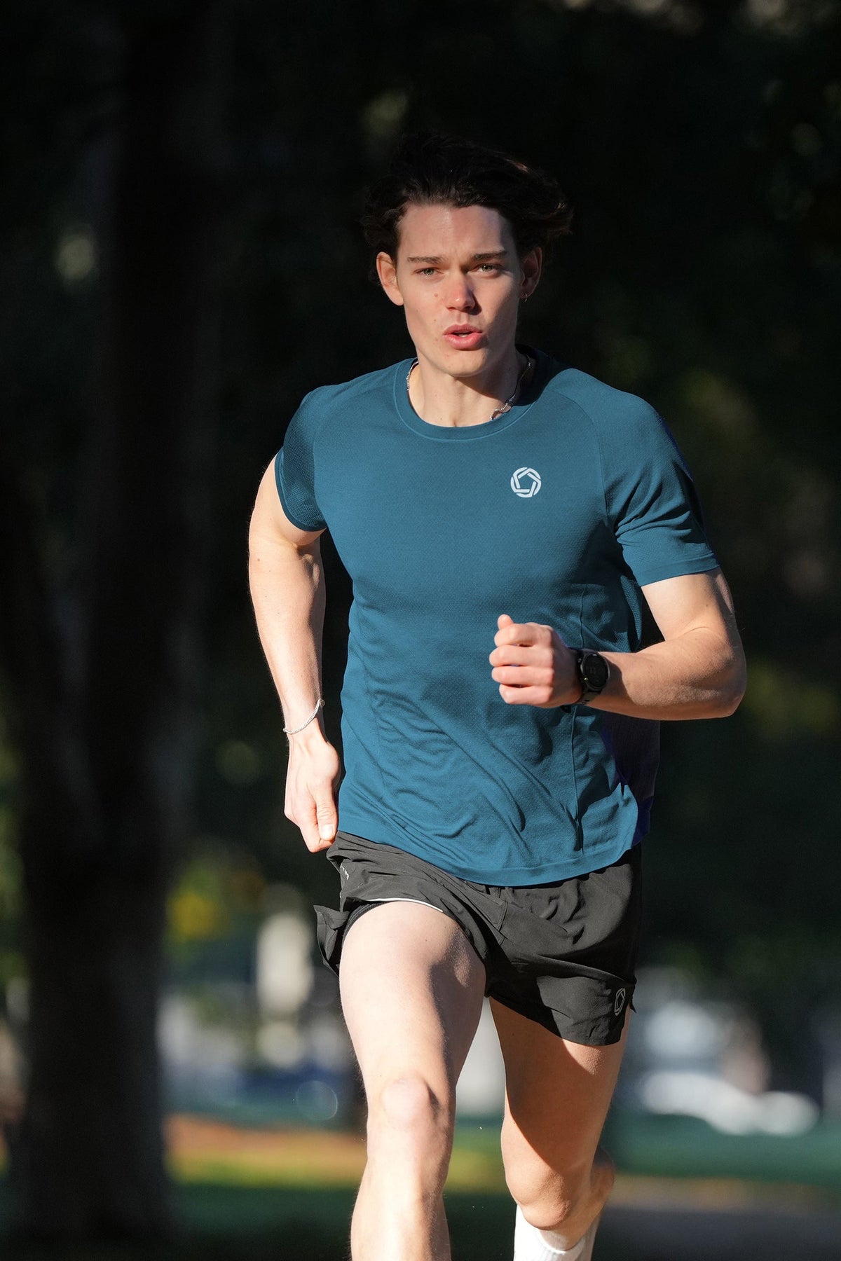 Men's GLIDE360 running top (logo) in Big Sur Teal - product photo 4 of 4