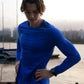 Men's AIRWRAP long sleeve running top in Pacific Ocean Blue - product photo 1 of 4