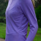 Women's AIRWRAP 1/4 zip running top in Jacaranda Trail - product photo 3 of 4