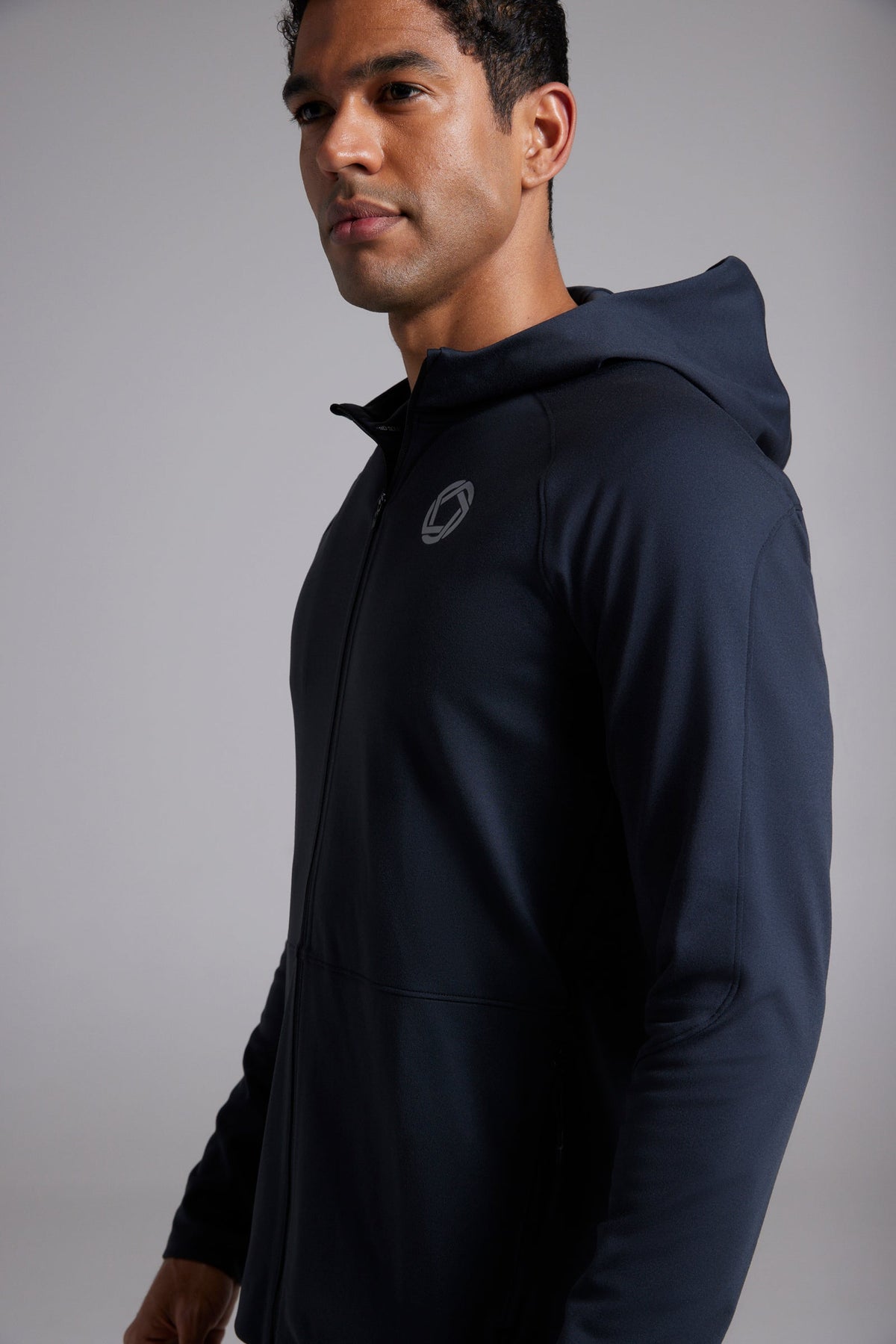 Men's tech hoodie in New Black - product photo 3 of 6