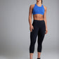 Women's BODYSENSE cropped running leggings in New Black - product photo 2 of 7