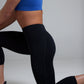 Women's BODYSENSE cropped running leggings in New Black - product photo 7 of 7