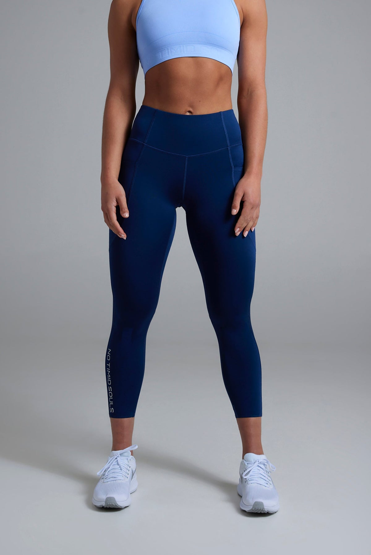 Women's BODYSENSE cropped running leggings in United in Navy - product photo 2 of 6