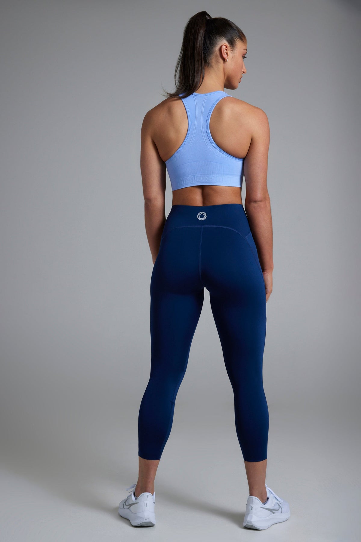 Women's BODYSENSE cropped running leggings in United in Navy - product photo 4 of 6