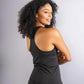 Women's GLIDE360 fitted running singlet in New Black - product photo 3 of 6