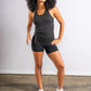 Women's GLIDE360 fitted running singlet in New Black - product photo 2 of 6
