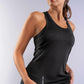 Women's GLIDE360 fitted running singlet in New Black - product photo 6 of 6