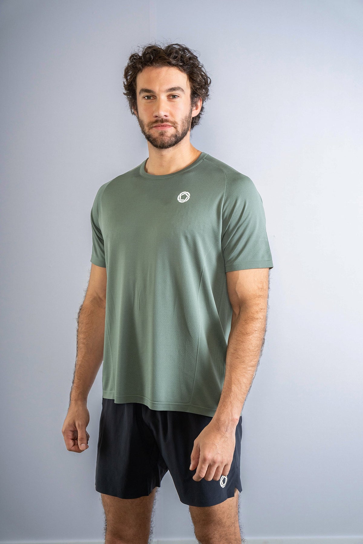 Men's GLIDE360 running top (logo) in Nature - product photo 3 of 4