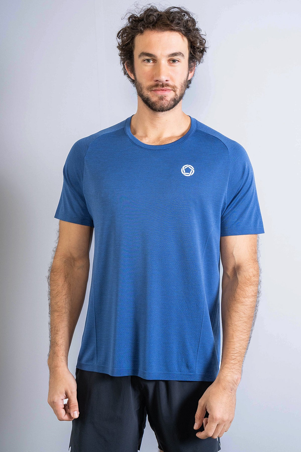 Men's GLIDE360 running top in Pacific Ocean Blue Marle - product photo 1 of 5