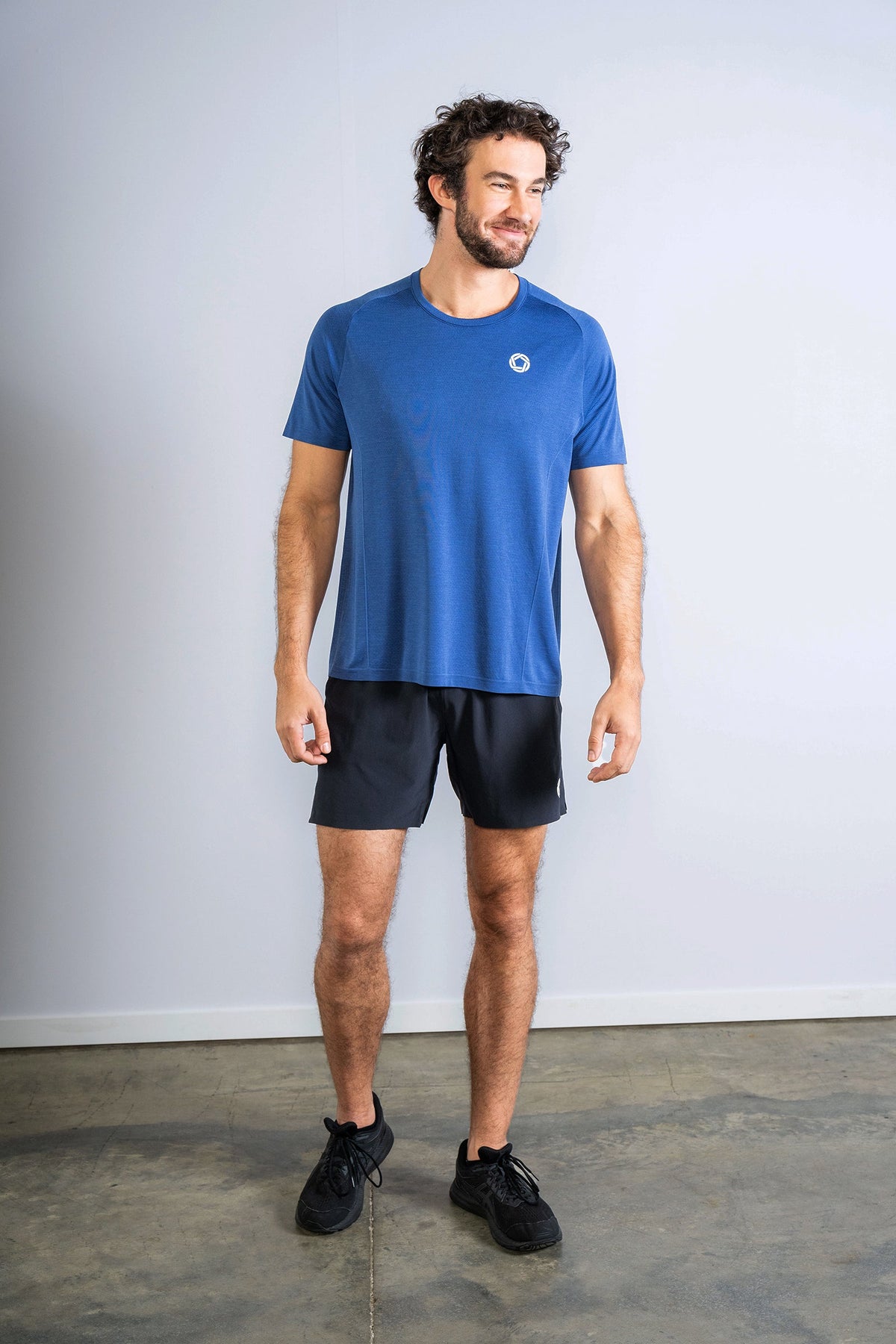 Men's GLIDE360 running top in Pacific Ocean Blue Marle - product photo 2 of 5