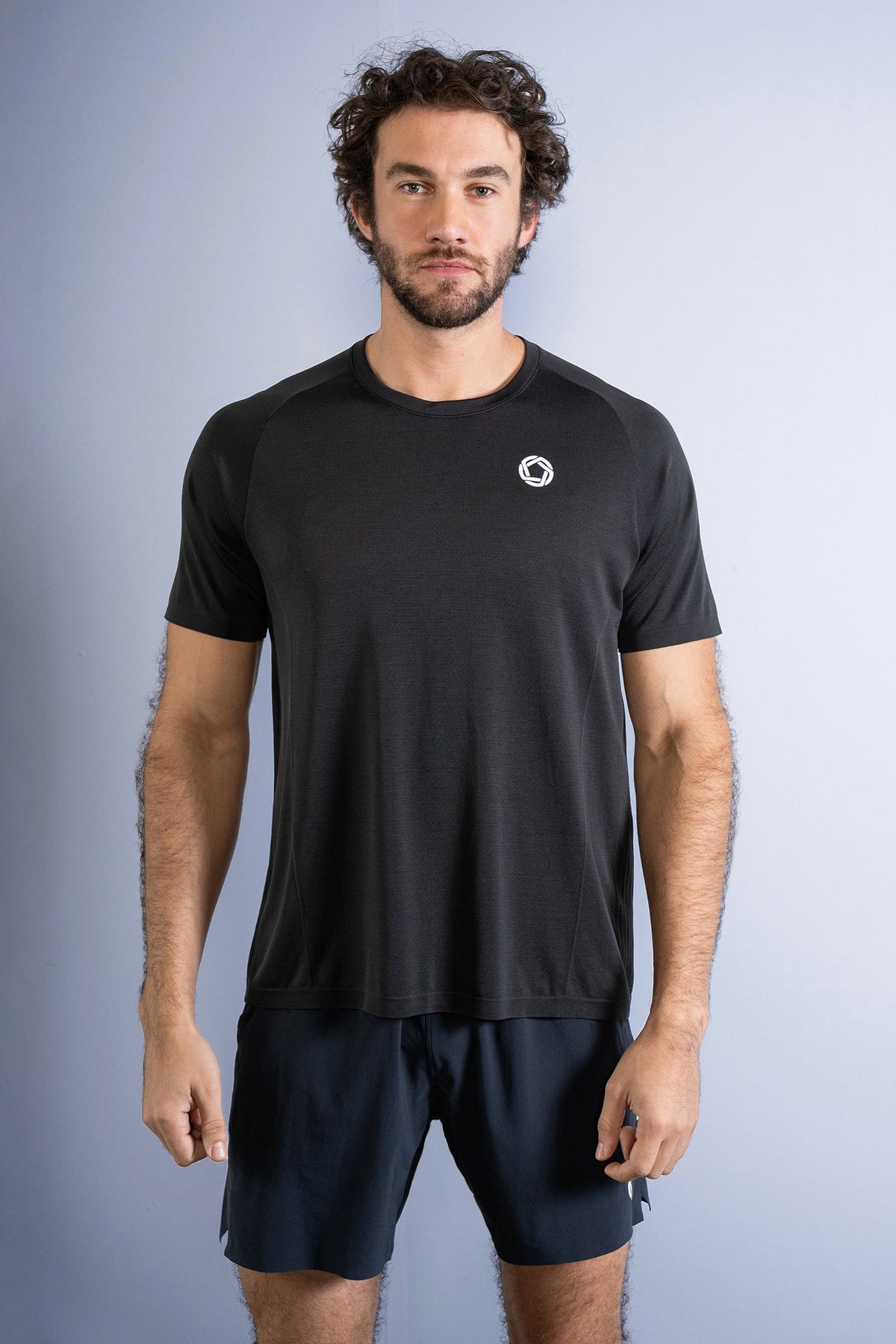 Men's GLIDE360 running top (logo) in New Black - product photo 1 of 4