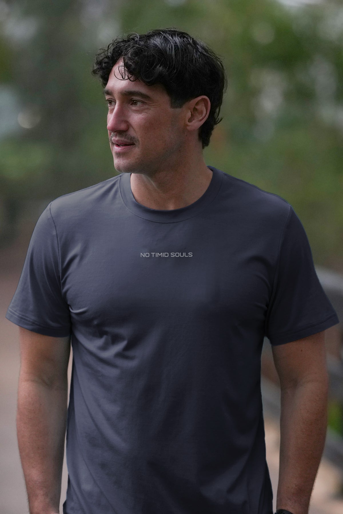 Odour-Free and UPF50+ active T-shirt in Blue Steel image 2 of 4