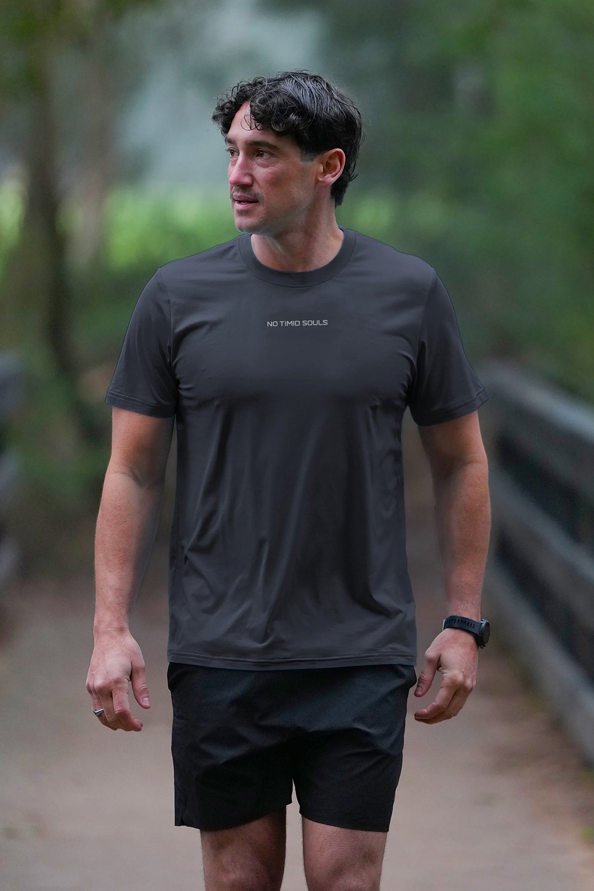 Odour-Free and UPF50+ active T-shirt in Blue Steel image 3 of 4