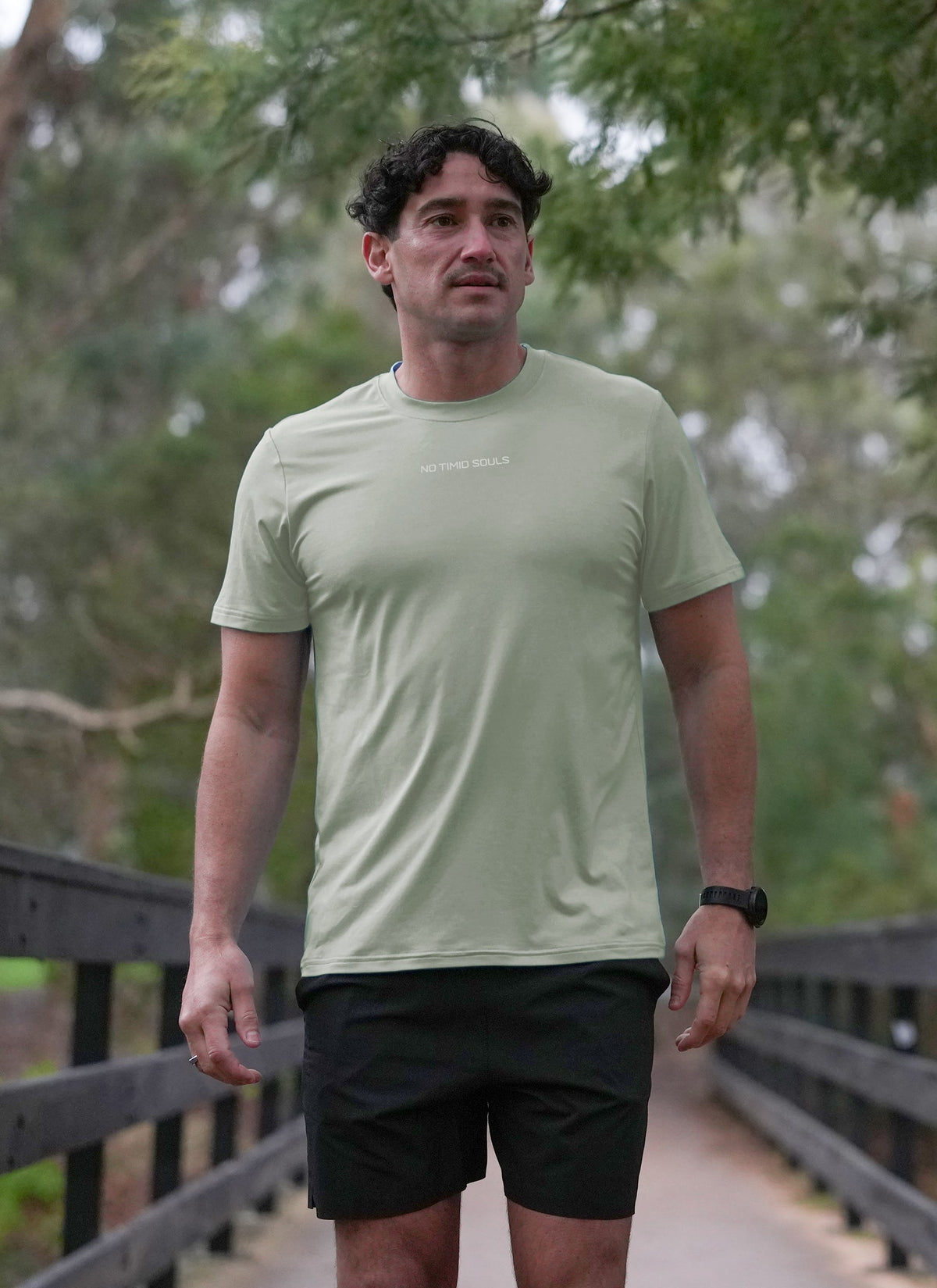 Odour-Free and UPF50+ active T-shirt in Gum Tree image 3 of 4