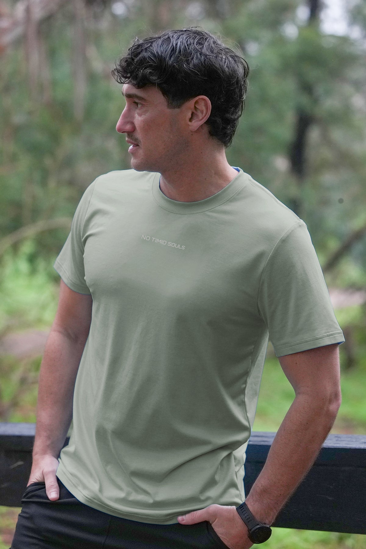 Odour-Free and UPF50+ active T-shirt in Gum Tree image 1 of 4