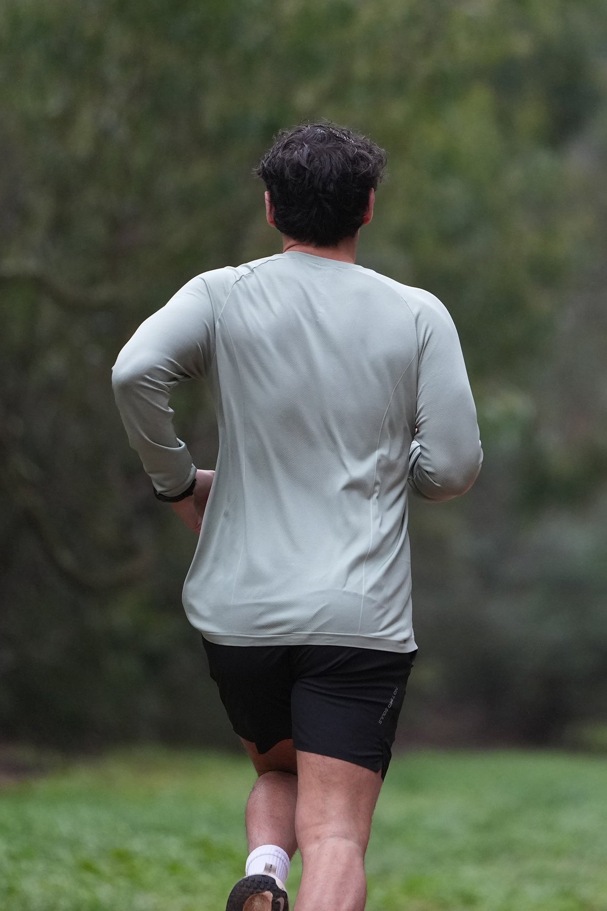 Men's GLIDE360 long sleeve running top (logo) in Gum Tree - product photo 3 of 4
