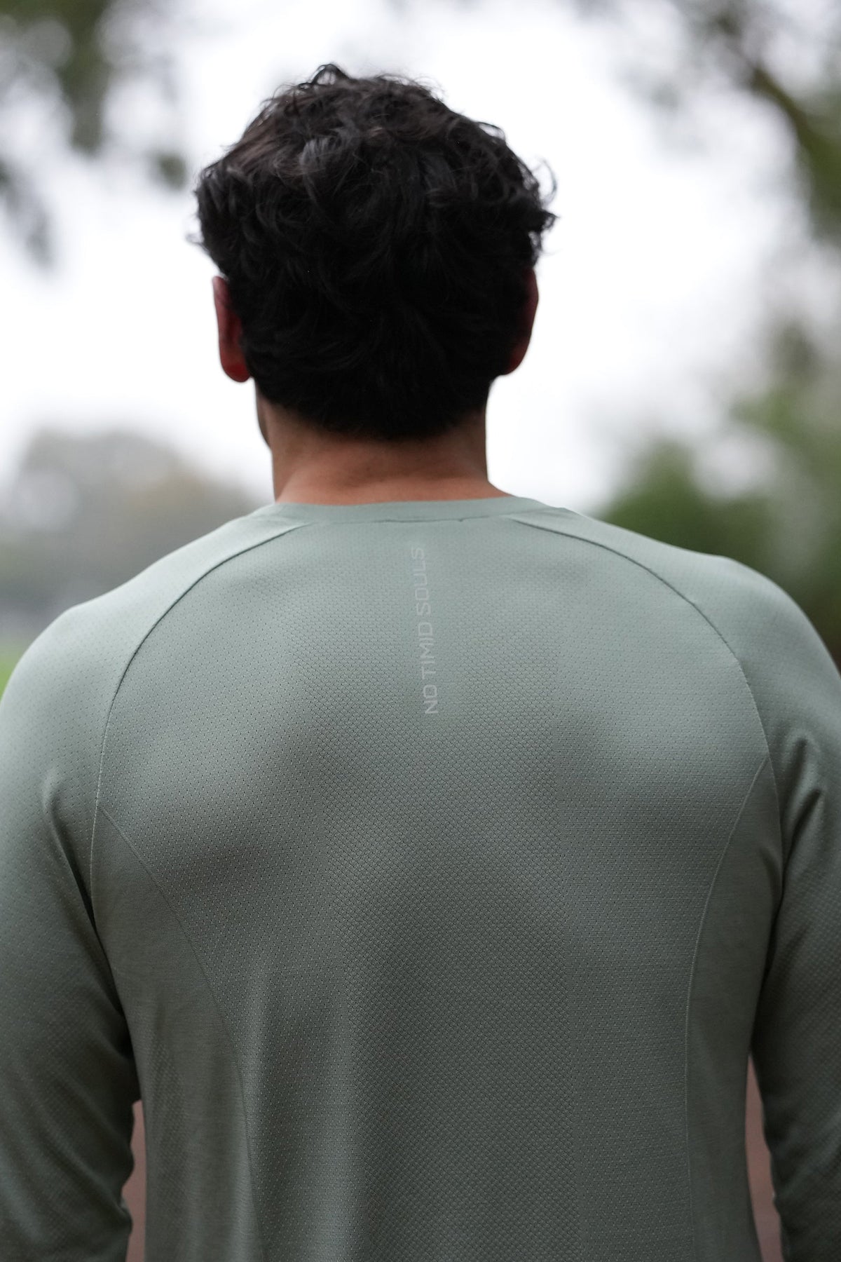 Men's GLIDE360 long sleeve running top (logo) in Gum Tree - product photo 4 of 4