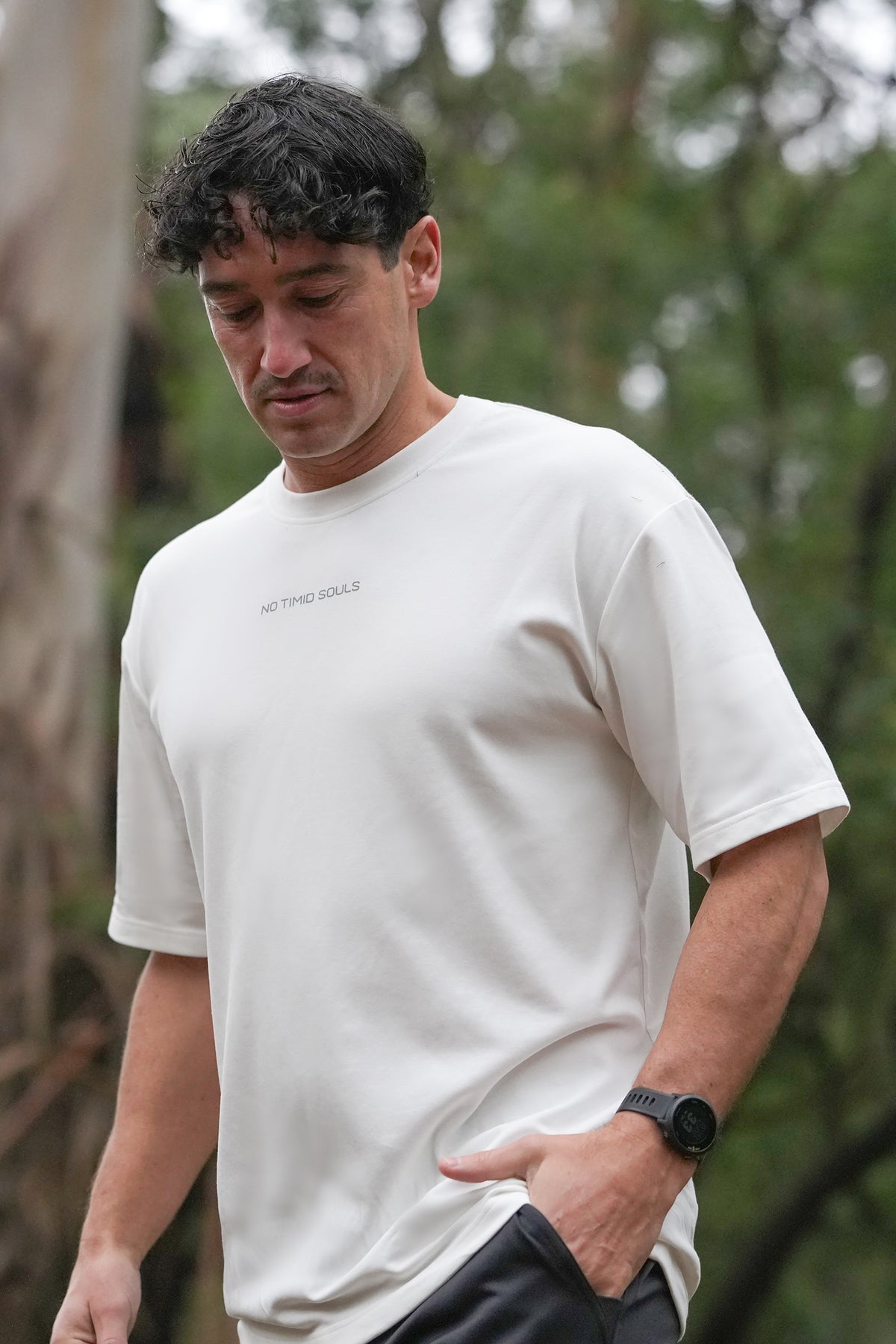 Men's Oversize and Odour-Free Tee in Iceberg White
