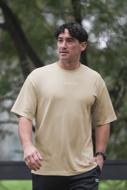 Men's Oversize and Odour-Free Tee in Surf Coast Sand