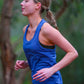 Women's GLIDE360 fitted running singlet in Pacific Ocean Blue Marle - product photo 3 of 4
