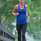 Women's GLIDE360 fitted running singlet in Pacific Ocean Blue Marle - product photo 1 of 4