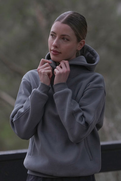 Women's EVERYWEAR oversize hoodie in Steel Grey - product photo 1 of 4
