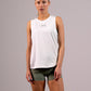 Women's EVERYWEAR running tank in Iceberg White - Silver Logo - product photo 2 of 4
