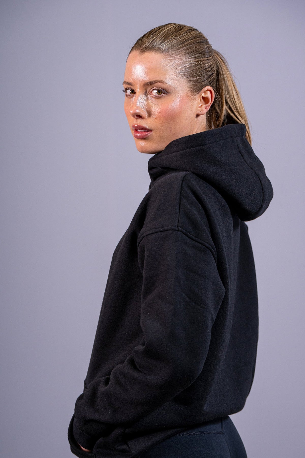 Women's EVERYWEAR hoodie in New Black - product photo 3 of 6